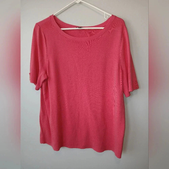 Talbots Tops - Talbot's women's pink 2X short sleeve sweater casual office wear